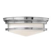 Hadley Flush Fitting in Polished Chrome with an Etched Glass Shade - HINKLEY HK/HADLEY/F CM