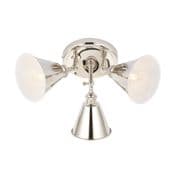 Hal 3 Light Spot in Polished Nickel with Adjustable Heads - ENDON 97838