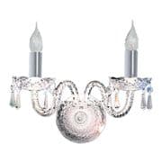 Hale Wall Light in Polished Chrome and Strass Crystal Droplets - SEARCHLIGHT 212-2