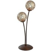 Hamburg 2 Light Table Lamp in a Gold/Rust Finish