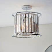 Hamilton 3 Light Bathroom Fitting in Polished Chrome with Clear Faceted Crystal, IP44 - ENDON 96022
