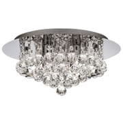 Hanna Small 4 Light Flush Fitting in Polished Chrome and Crystal - SEARCHLIGHT 3404-4CC