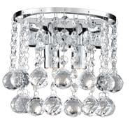 Hanna Wall Light in Polished Chrome with Crystal Drops - SEARCHLIGHT 2402-2CC