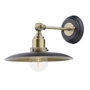 Hannover Wall Light in an Antique Brass and Black Finish - där HAN0754