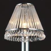 Hargrave Crystal Clip on Shade in Polished Chrome with Clear Glass Rods