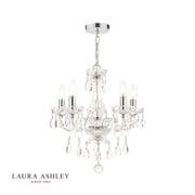 Harriet 5 Light Chandelier in Polished Chrome & Crystal Glass Decoration - Laura Ashley LA3710919-Q