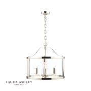 Harrington 3 Light Pendant in a Polished Chrome Finish with Clear Glass - Laura Ashley LA3713744-Q