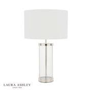 Harrington Large Table Lamp in a Polished Chrome Finish with Glass - Laura Ashley LA3756382-Q