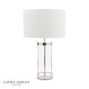 Harrington Small Table Lamp in Polished Chrome and Glass - Laura Ashley LA3756426-Q