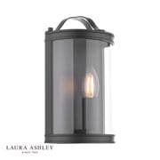 Harrington Wall Light in a Matt Black Finish with Clear Glass - Laura Ashley LA3756423-Q