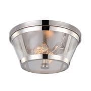 Harrow Flush Fitting in Polished Nickel with Clear Seeded Glass - FEISS FE/HARROW/F