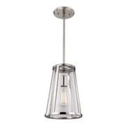 Harrow Small Single Pendant in Polished Nickel with Clear Seeded Glass - FEISS FE/HARROW/P/S