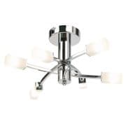 Havana 6 Light Fitting in Polished Chrome with Frosted Glass Shades - ENDON 146-6CH