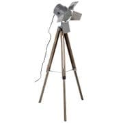 Hawick Wash Wood & Metal Film Tripod Floor Lamp