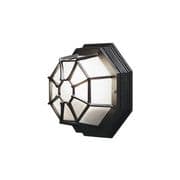 Hestwall Outdoor Flush/Wall Light in a Black Finish with Frosted Glass IP23 Rated