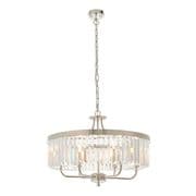 Honfleur 6 Light Fitting in Polished Chrome and Cut Glass Crystal