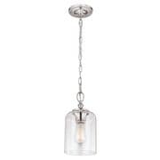 Hounslow Single Pendant in Polished Nickel with a Clear Glass Shade - FEISS FE/HOUNSLOW/P PN