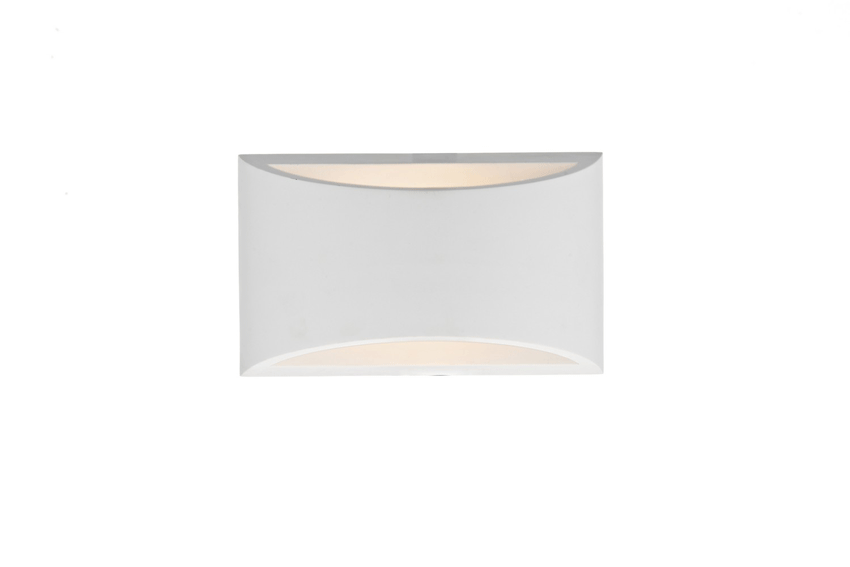 Hove Small Wall Light in a White Plaster Finish - där HOV072