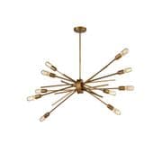 Ilford 10 Light Adjustable Multi-Arm Fitting in an Antique Gold Finish