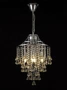 Ince 4 Light Pendant in Polished Chrome and Crystal Decoration