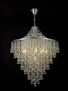 Ince 9 Light Pendant in Polished Chrome and Crystal Decoration