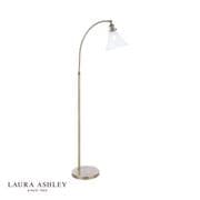 Isaac Floor Lamp in Antique Brass with a Clear Glass Shade - LAURA ASHLEY LA3756313-Q