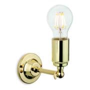 Iver Retro Adjustable Wall Light in a Polished Brass Finish