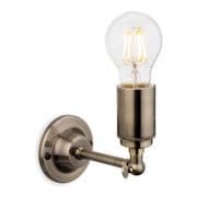 Iver Retro Adjustable Wall Light in an Antique Brass Finish