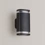Jacob Up & Down Outdoor Wall Light in a Matt Black Finish IP54 Rated