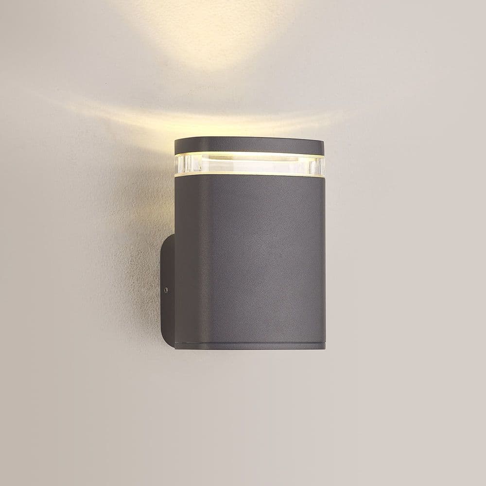 Jacob Up or Down Outdoor Wall Light in a Matt Grey Finish IP54 Rated