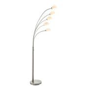 Jaspa 5 Light LED Floor Lamp in Satin Nickel with White Glass Shades - ENDON 76568