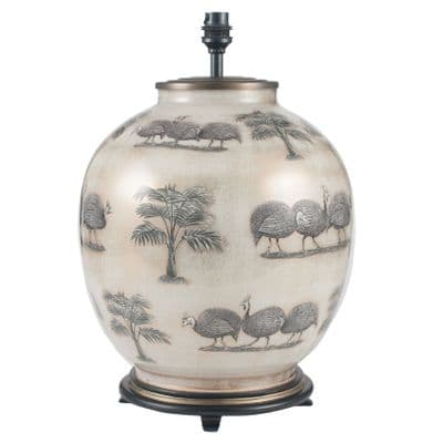 Jenny Worrall Guinea Fowl Glass Lamp - JW67