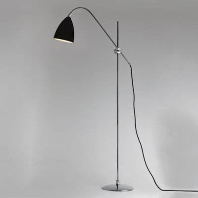 Joel Adjustable Floor Lamp in Black and Polished Chrome - astro 1223005