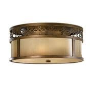 Justine Flush Fitting in an Astral Bronze Finish with a Co-Ordinating Glass Shade - FEISS FE/JUSTINE/F