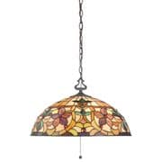 Kami 3 Light Pendant in Vintage Bronze with Tiffany Glass - QUOIZEL QZ/KAMI/P