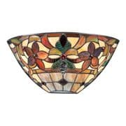 Kami Wall Uplighter in Vintage Bronze with Tiffany Glass - QUOIZEL QZ/KAMI/WU