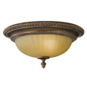 Kelham Hall Flush Fitting in a Gold/Bronze Finish with an India Scavo Glass Shade - FEISS FE/KELHALL/F