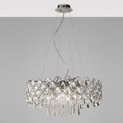 Kelsall 16 Light Pendant in Polished Chrome and Crystal