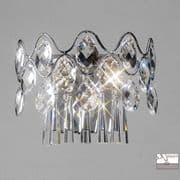 Kelsall Wall Light in Polished Chrome and Crystal, Switched