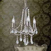 Kerridge 3 Light Fitting in Satin Nickel and Crystal