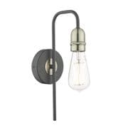 Kiefer Wall Light in a Matt Black and Antique Brass - där KIE0722