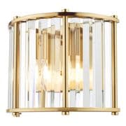 Kiran Wall Light in a Natural Brass Finish with Faceted Glass Decoration - där KIR0935
