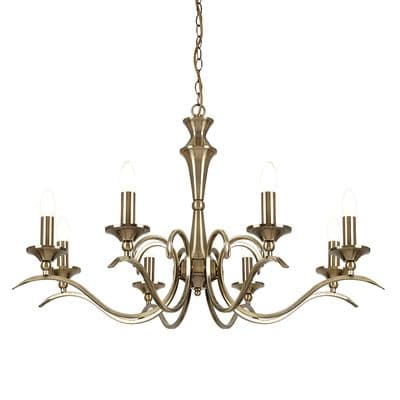 Kora 8 Light finished in Antique Brass - ENDON KORA-8AB