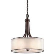 Lacey 4 Light Pendant in Bronze with a Mesh Shade and Opal Inner Glass - KICHLER KL/LACEY/P/L/MB