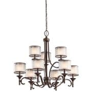 Lacey 9 Light Chandelier in Bronze with a Mesh Shade and Opal Inner Glass - KICHLER KL/LACEY9 MB