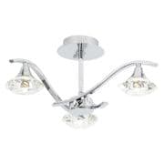Langella 3 Light Fitting in Polished Chrome with Clear Glass Shades - ENDON LANGELLA-3CH