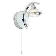 Langella Wall Light in Polished Chrome with a Clear Glass Shades, Switched - ENDON LANGELLA-1WBCH