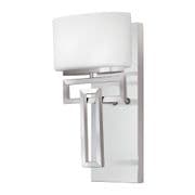 Lanza Single Wall Light in Polished Chrome with an Opal Glass Shade IP44 - HINKLEY HK/LANZA1 BATH