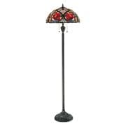 Larissa Floor Lamp in Vintage Bronze and Tiffany Glass - QUOIZEL QZ/LARISSA/FL