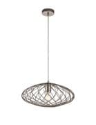 Leicester Single Elliptical Sphere Shaped Pendant in a Polished Nickel Finish
